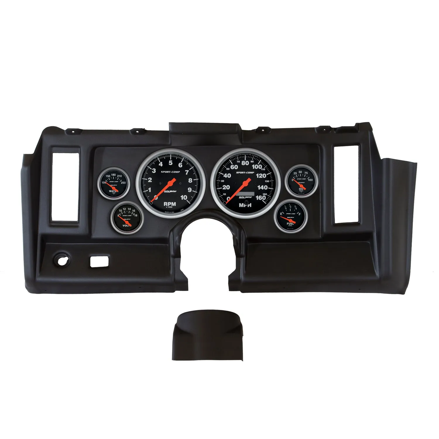 AutoMeter 7021-SC DIRECT FIT DASH KIT; CAMARO 69; TACH/MPH/FUEL/OILP/WTMP/VOLT; SPORT-COMP