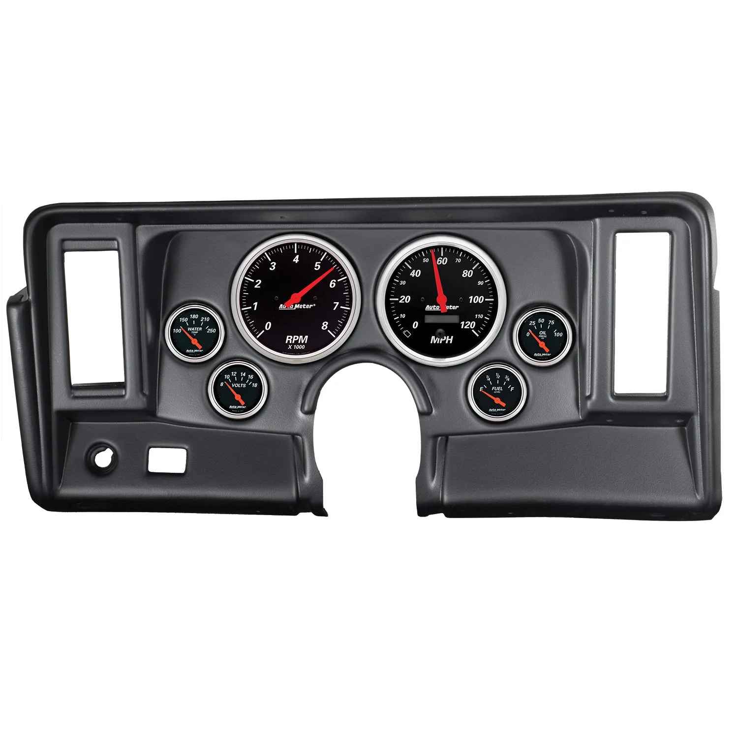 AutoMeter 7024-DB DIRECT FIT DASH KIT; NOVA 69-76; TACH/MPH/FUEL/OILP/WTMP/VOLT; DESIGNER BLACK