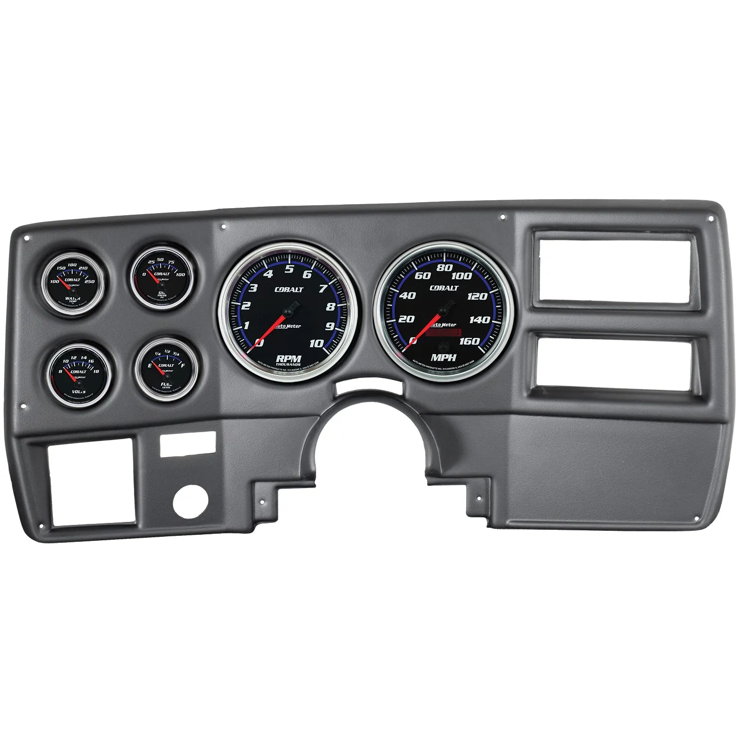 AutoMeter 7027-CB DIRECT FIT DASH KIT; CHEVY TRUCK/SUBURBAN 73-83; RPM/MPH/FUEL/OILP/WTMP/VOLT; CO