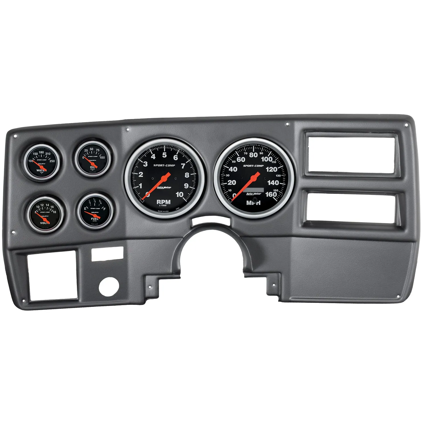 AutoMeter 7027-SC DIRECT FIT DASH KIT; CHEVY TRUCK/SUBURBAN 73-83; TACH/MPH/FUEL/OILP/WTMP/VOLT; S