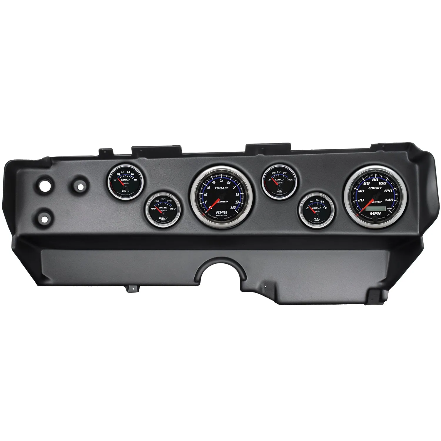 AutoMeter 7029-CB DIRECT FIT DASH KIT; EBODY/CUDA/CHALLENGER 70-74; TACH/MPH/FUEL/OILP/WTMP/VOLT;