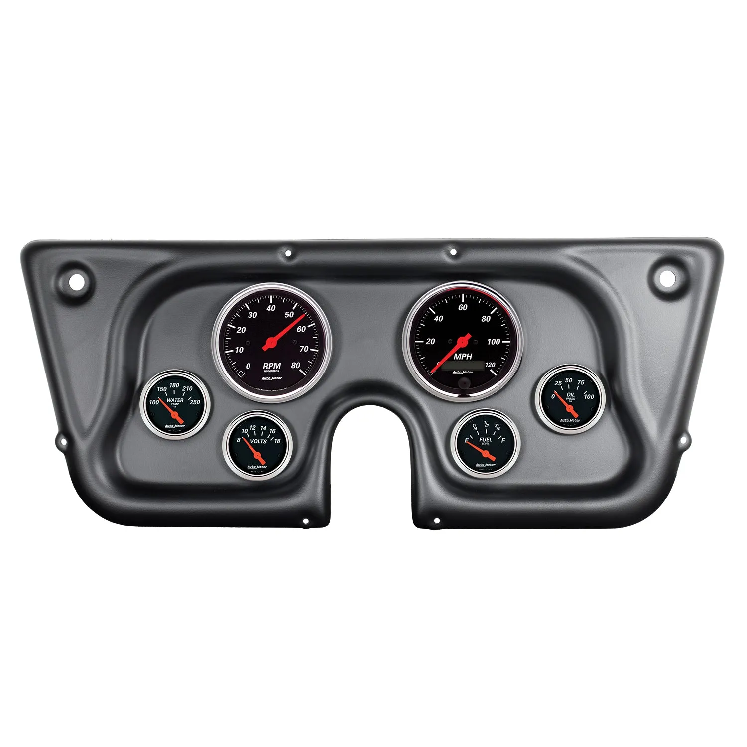 AutoMeter 7032-DB DIRECT FIT DASH KIT; CHEVY TRUCK C/K/K5/SUBRBN 67-72; RPM/MPH/FUEL/OILP/WTMP/BAT