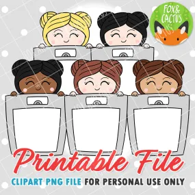 Bathroom Scale Girls (DIGITAL DOWNLOAD) - Printable/Clipart File - Personal Use Only