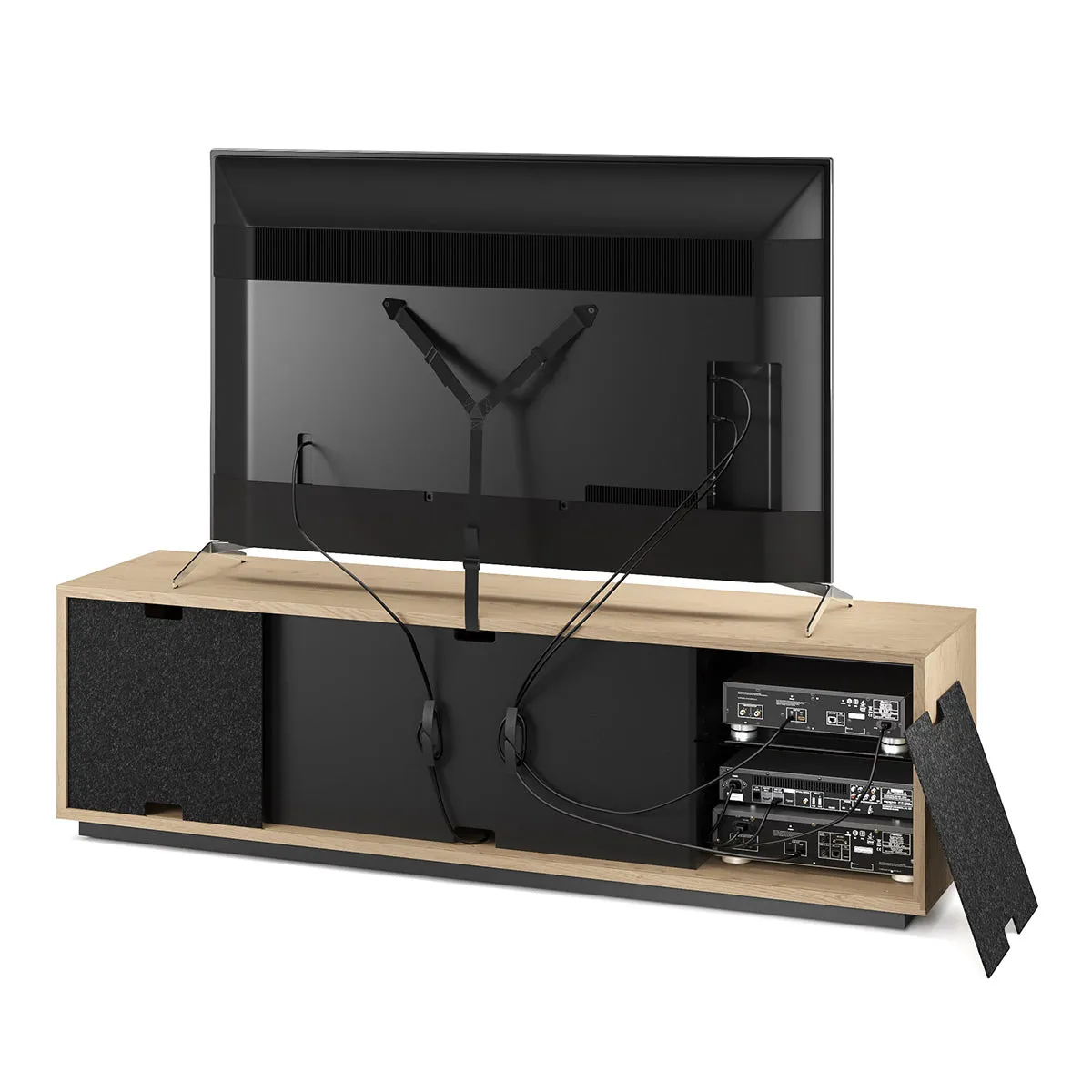 BDI Elements 8703 Tune Media Cabinet (Washed Oak)
