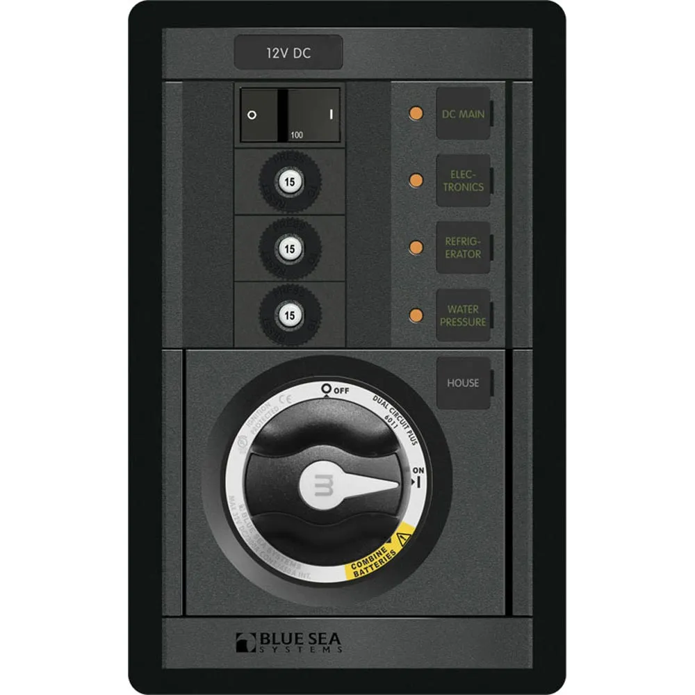 Blue Sea 1408 M-Series Dual Circuit Plus, Main   3 Positions CLB Vertical [1408]