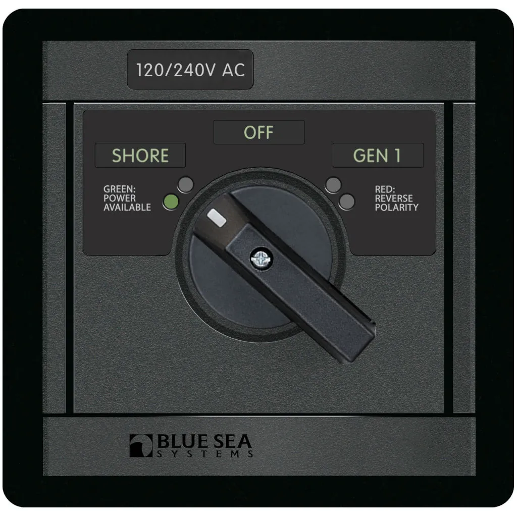 Blue Sea 2 Source 120/240V AC Rotary Panel