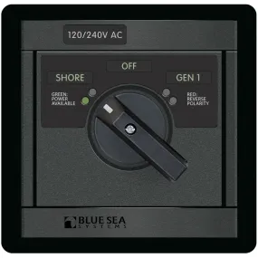 Blue Sea 2 Source 120/240V AC Rotary Panel