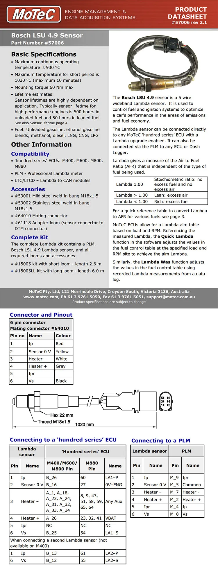 Bosch LSU 4.9 Lambda Sensor