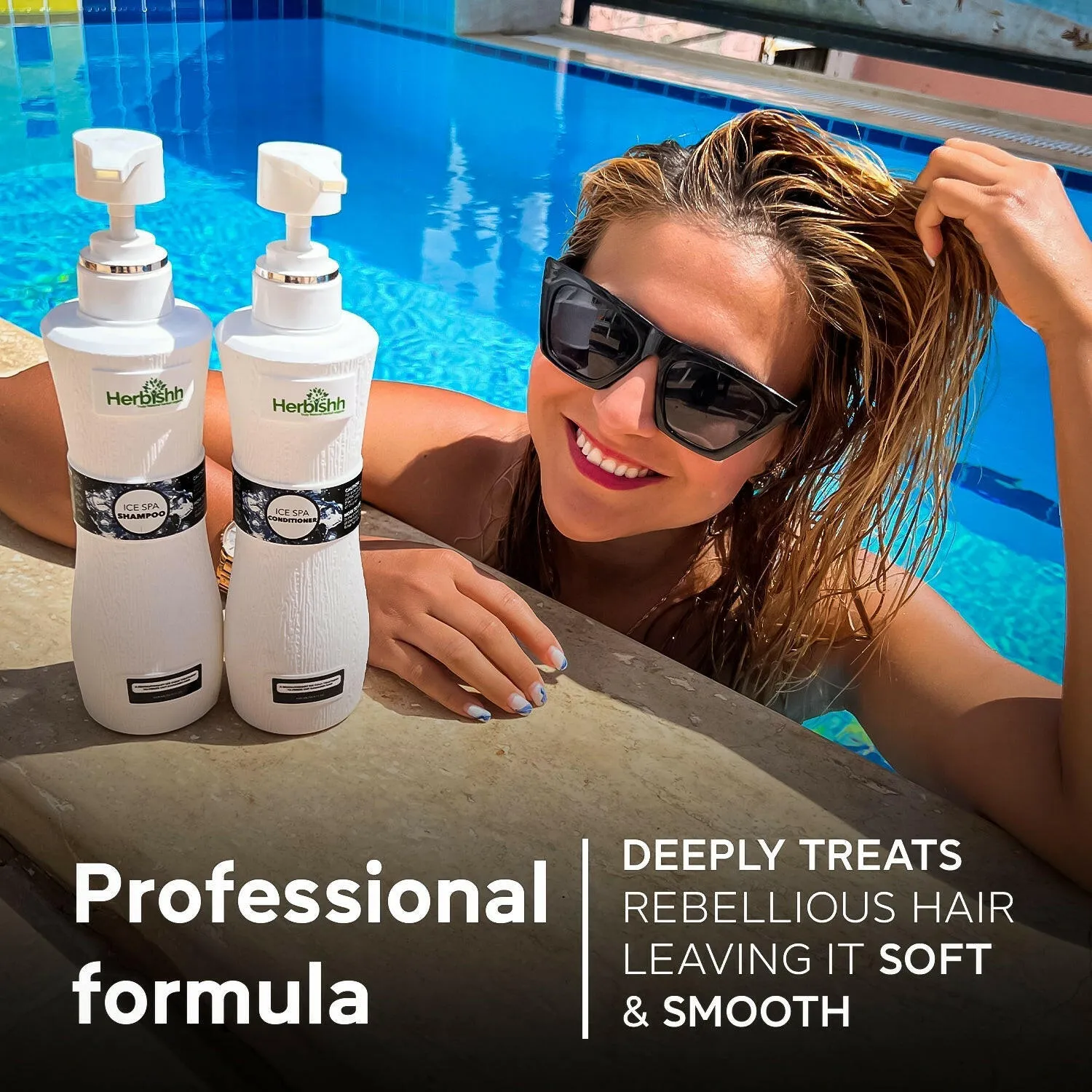 Buy 3 Ice Spa Hair Shampoo & Conditioner Set Get 2 Flower oil free - Herbishh