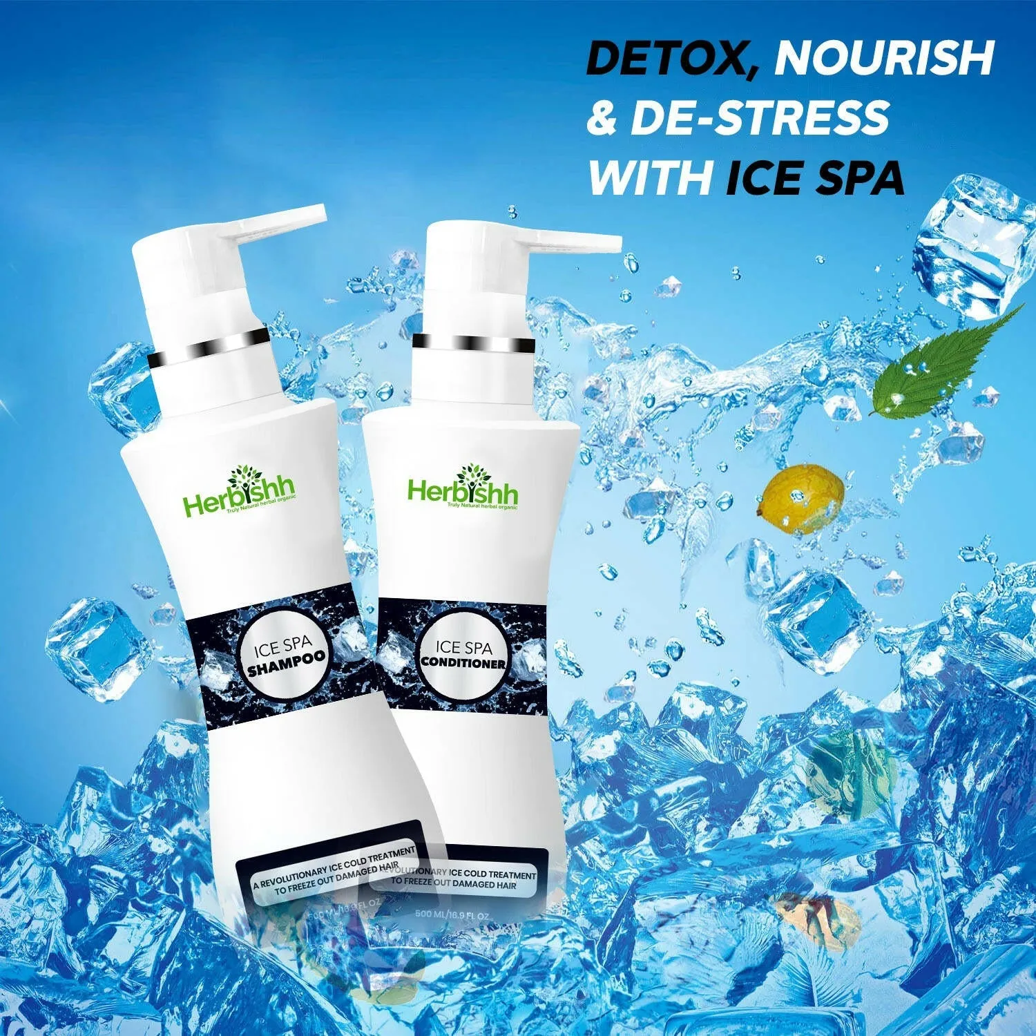 Buy 3 Ice Spa Hair Shampoo & Conditioner Set Get 2 Flower oil free - Herbishh