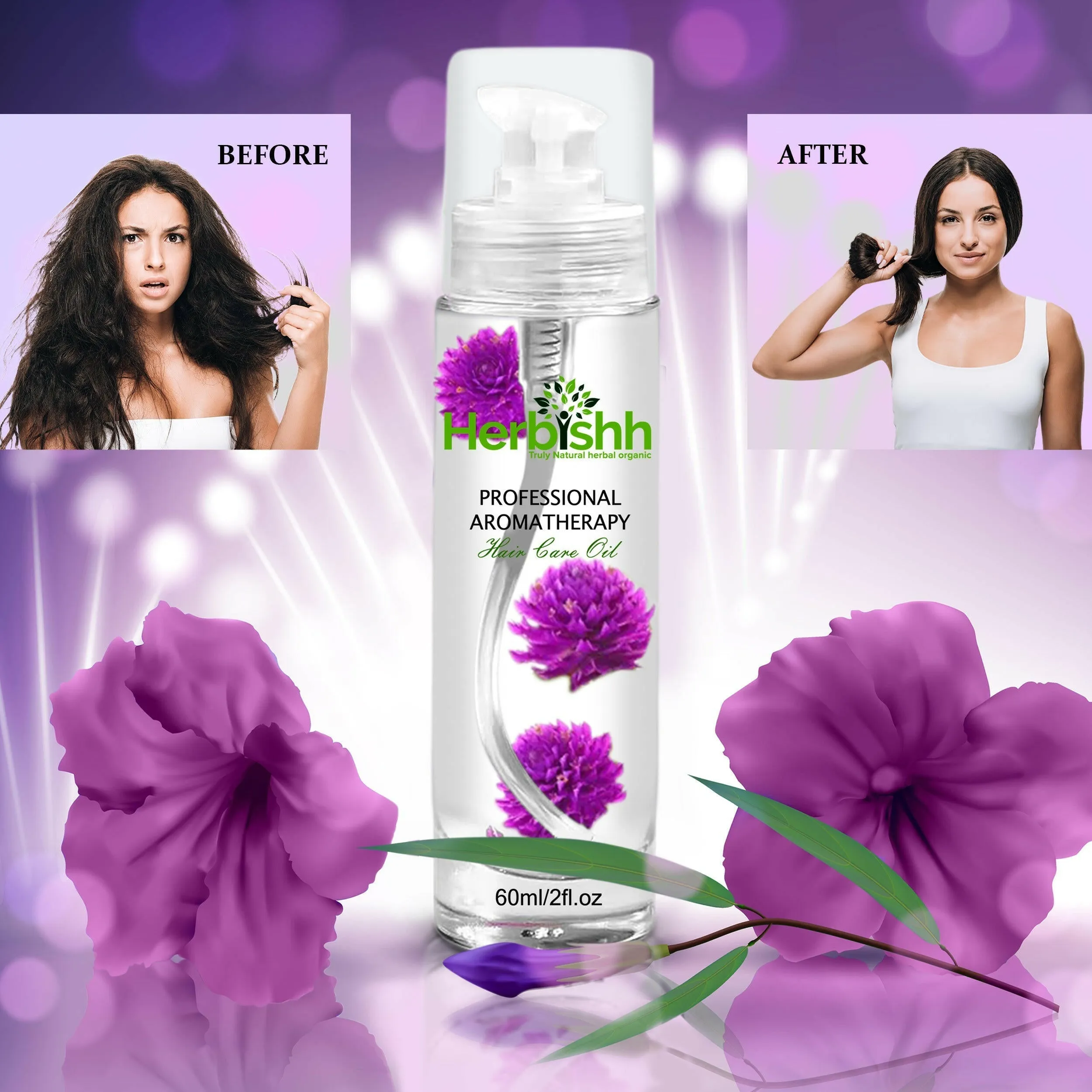 Buy 3 Ice Spa Hair Shampoo & Conditioner Set Get 2 Flower oil free - Herbishh