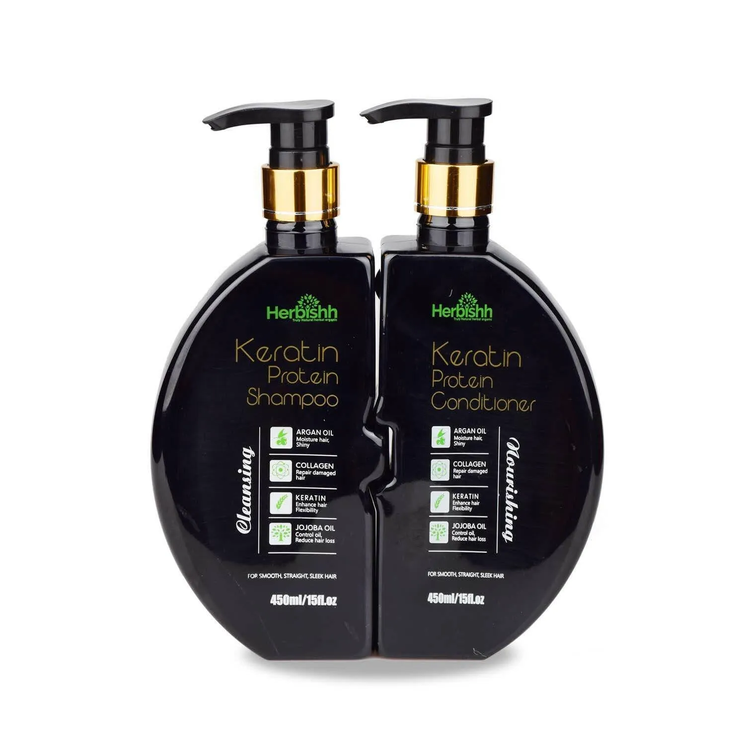 Buy 3pcs Keratin Shampoo & Conditioner set get 2 Instant Hair Straightener Cream free