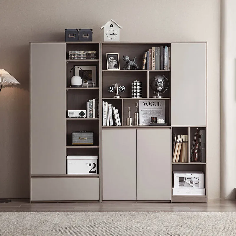 Cappuccino Taupe Cabinet Bookshelf