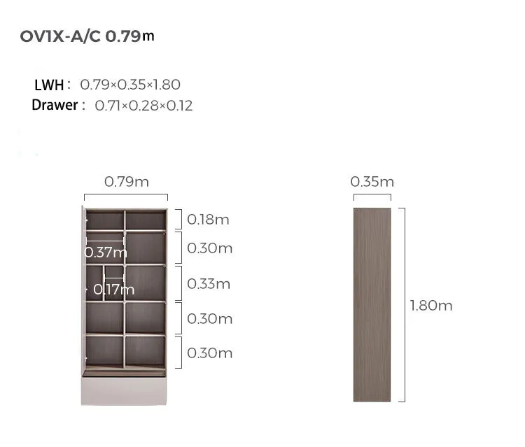 Cappuccino Taupe Cabinet Bookshelf