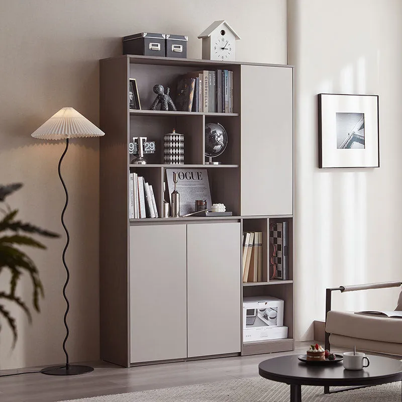 Cappuccino Taupe Cabinet Bookshelf