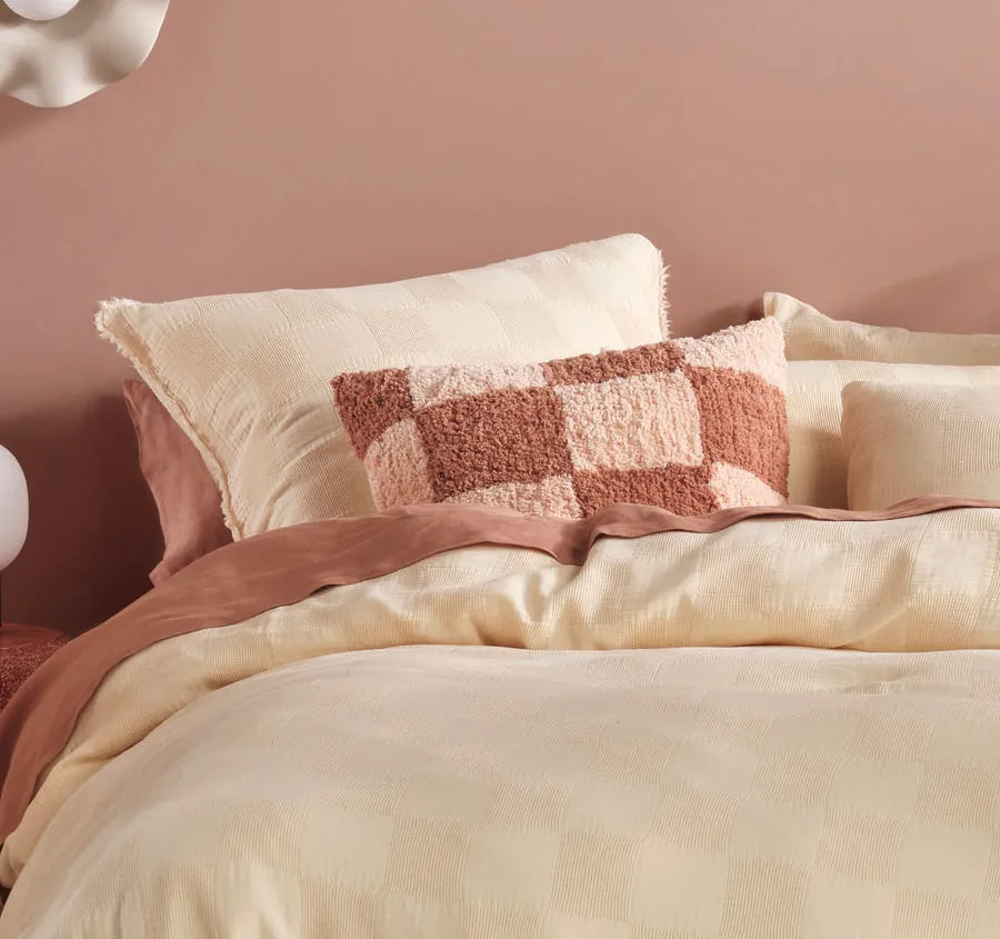 Capri Quilt Cover Set Range Pale Peach