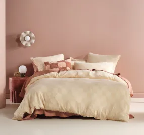 Capri Quilt Cover Set Range Pale Peach