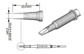 Cartridge Chisel 1 x 0.3-10PK