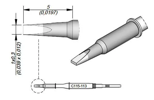 Cartridge Chisel 1 x 0.3-10PK