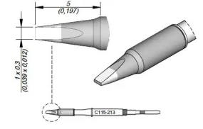 Cartridge Chisel 1 x 0.3 S1-10PK