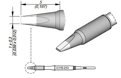 Cartridge Chisel 1 x 0.3 S1-10PK