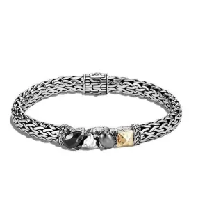 Classic Chain Black Sapphire, Hematite & Spinel Bracelet - BZS90511HEBLSBN