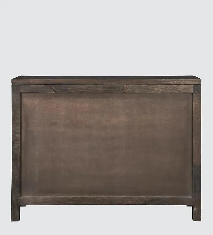 Corsica Ethan Wooden Ultra-Wide Crockery Unit Solid Wood & Clear Glass Sideboard Storage Cabinet & Chest