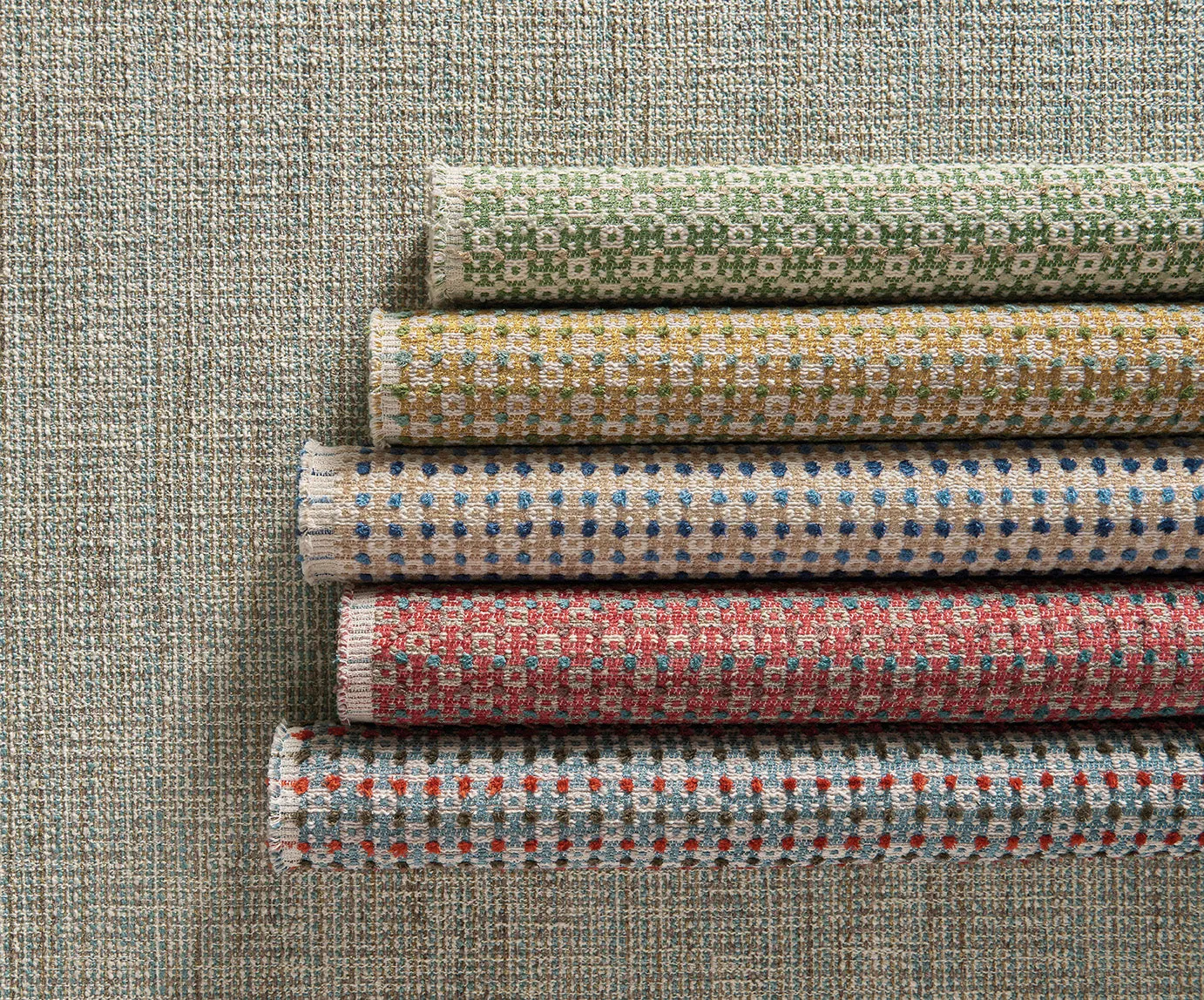 Dallimore Weaves Chiddingstone Ochre/Teal NCF4523-04