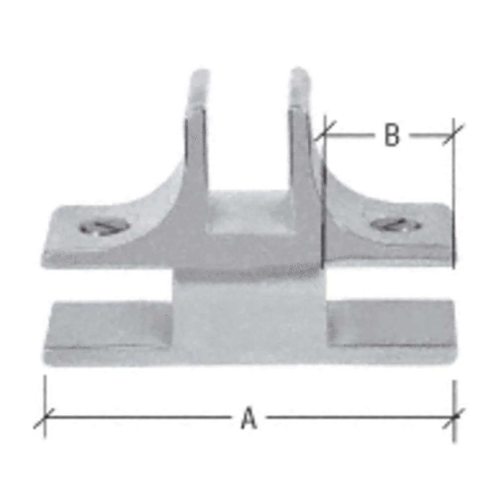 Deluxe Glass Furniture Connector 1-1/2" Long 3-Way 90 Degree for 3/4" Glass