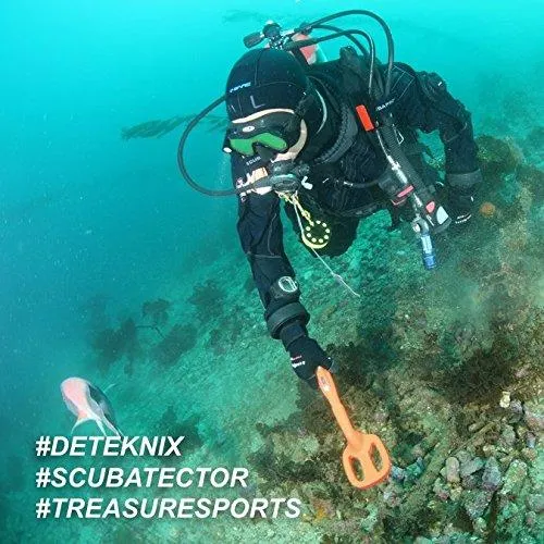 Deteknix Scuba Tector Underwater Waterproof Metal Detector up to 200ft / 60m With LED, Vibration and Audio Alerts with Rechargeable Long Lasting Battery