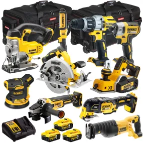 Dewalt 18V 10 Piece Power Tool Kit with 3 x 5.0Ah Battery & Charger T4TKIT-12844