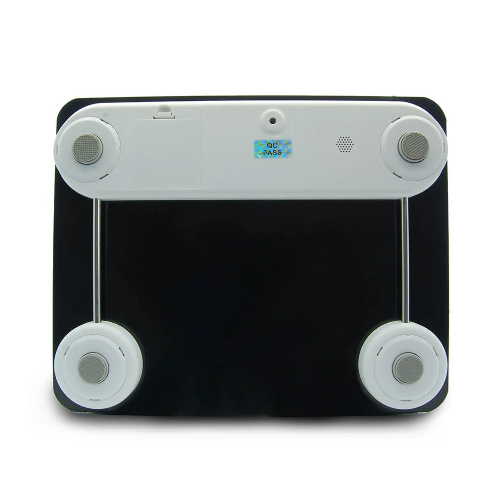 Digital Bathroom Scale, Tempered Glass Platform Max Load 400Lbs, Black