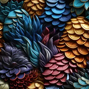 Dragon Scales Pattern 2 Fabric
