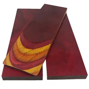 DymaLux "SUN DEVIL"- Laminated Wood Knife Handle Scales- 1/4" x 1.5" x 5"