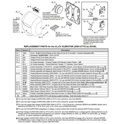 Excel XL-CV XLerator REPLACEMENT OPTIC SENSOR (Part Ref. XL 15 / Stock# 30089XL)*
