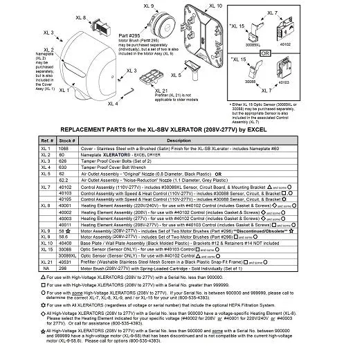 Excel XL-SBV XLerator REPLACEMENT OPTIC SENSOR (Part Ref. XL 15 / Stock# 30089XL)*