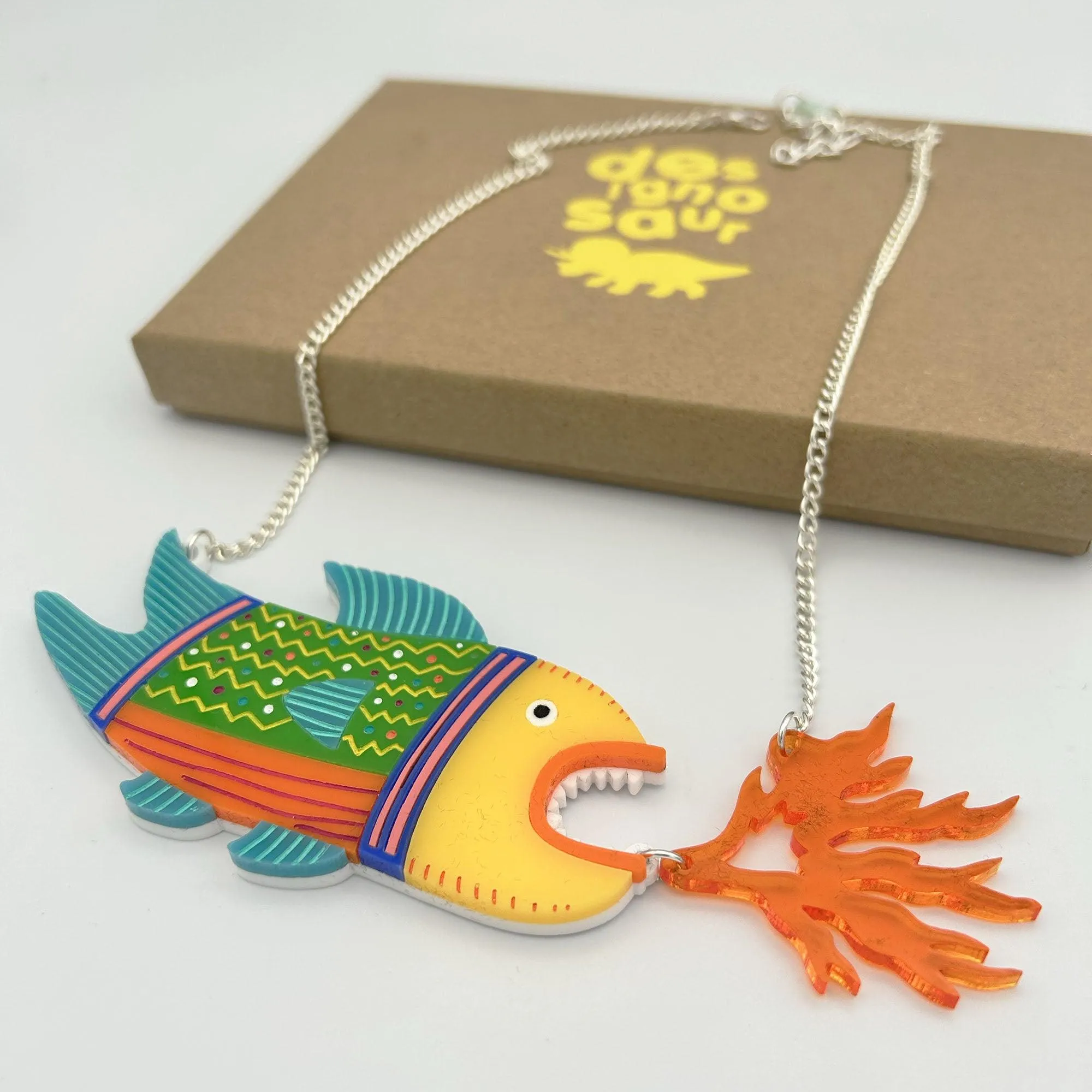 Fire-Breathing Fish Necklace