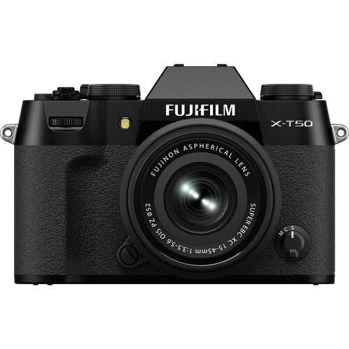 FUJIFILM X-T50, BLACK with XC15-45mmF3.5-5.6 OIS PZ Lens Kit