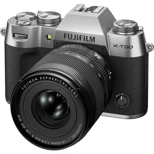 FUJIFILM X-T50, SILVER with XF16-50mmF2.8-4.8 R LM WR Lens Kit