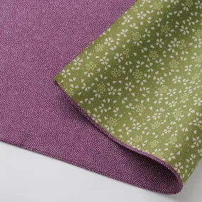Furoshiki Amunzen Reversible 70 (Purple Sharkskin / Green Sakura)