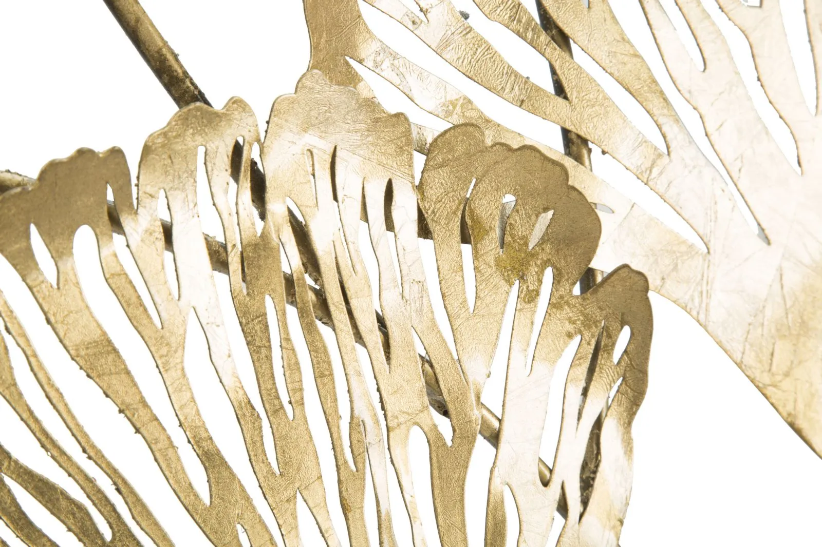 Golden Flower Plant Wall Decor