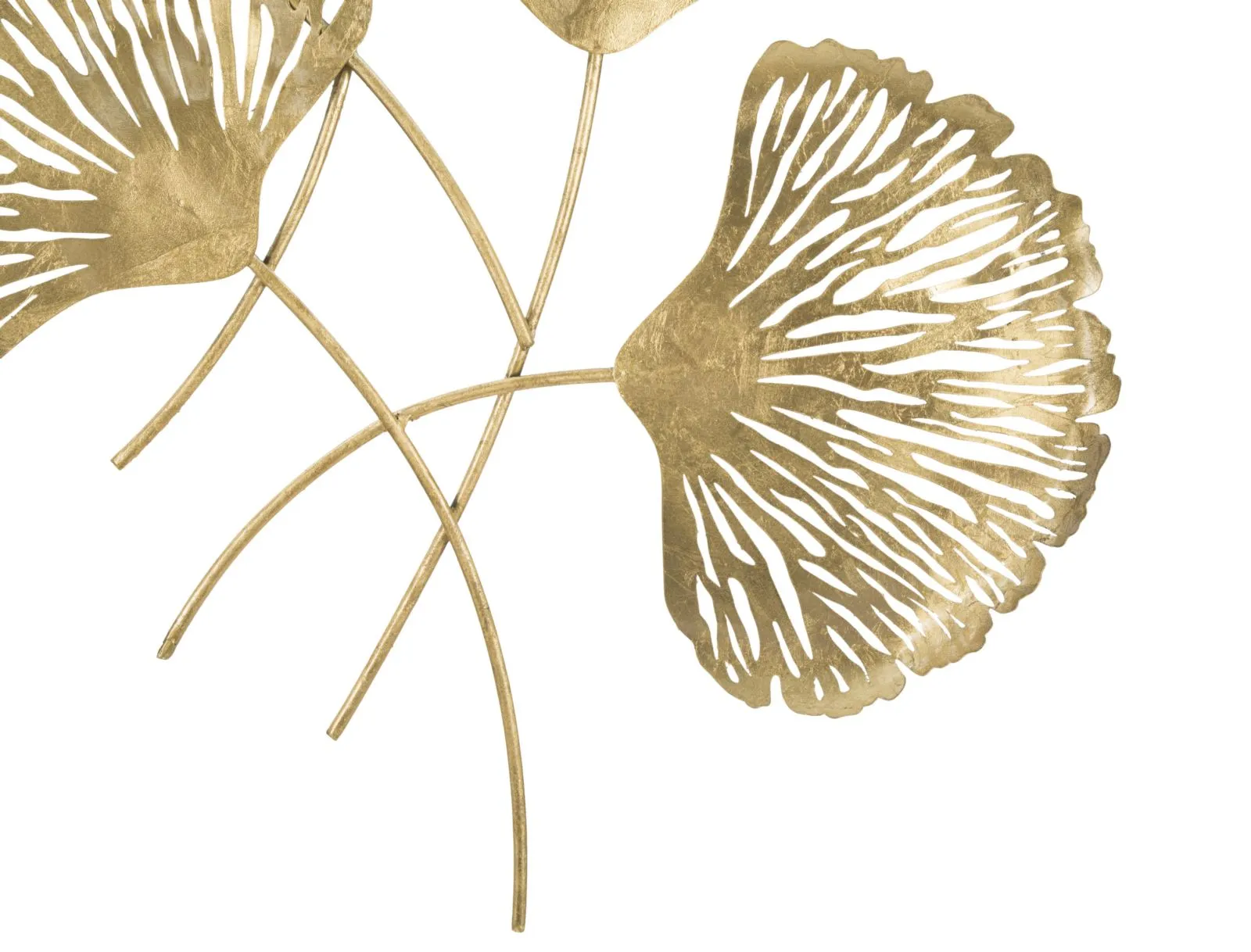 Golden Flower Plant Wall Decor