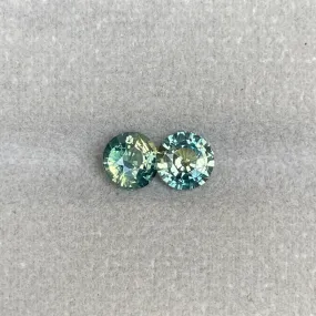 Green sapphire pair, pineapple green sapphire 1.83 crt. Loose Sapphire pair| Earth mined sapphire