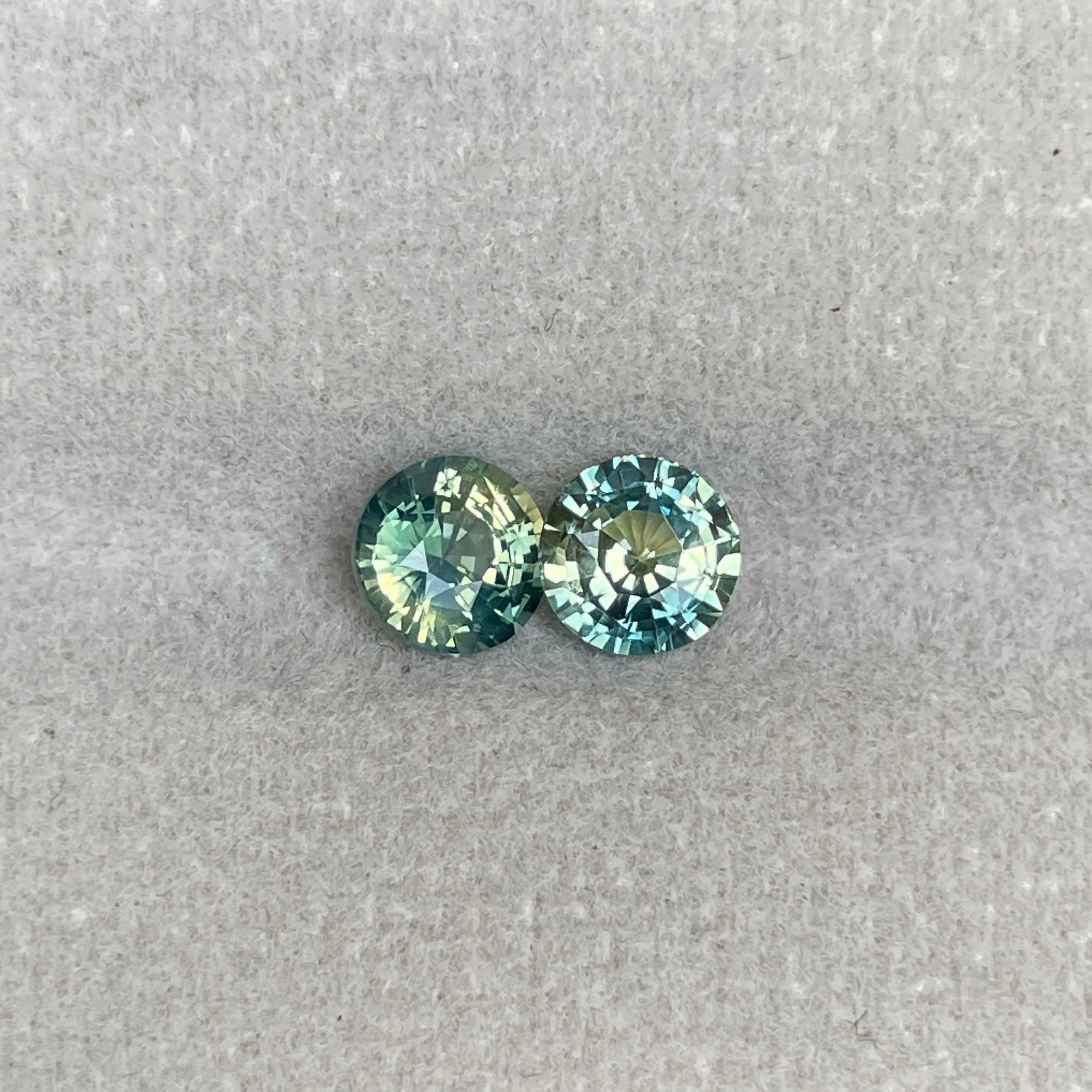 Green sapphire pair, pineapple green sapphire 1.83 crt. Loose Sapphire pair| Earth mined sapphire