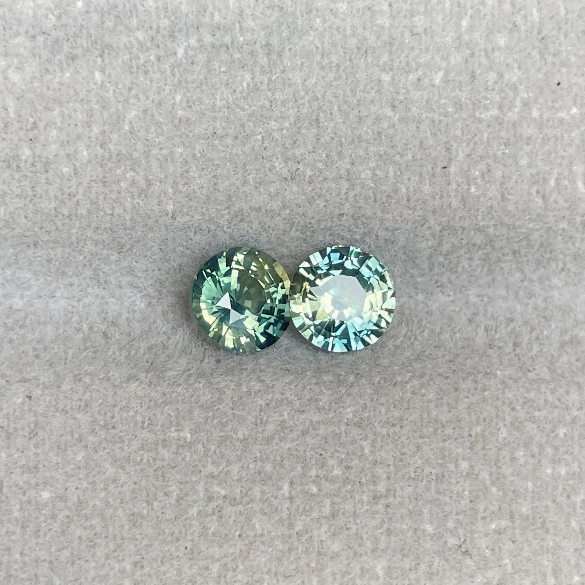 Green sapphire pair, pineapple green sapphire 1.83 crt. Loose Sapphire pair| Earth mined sapphire