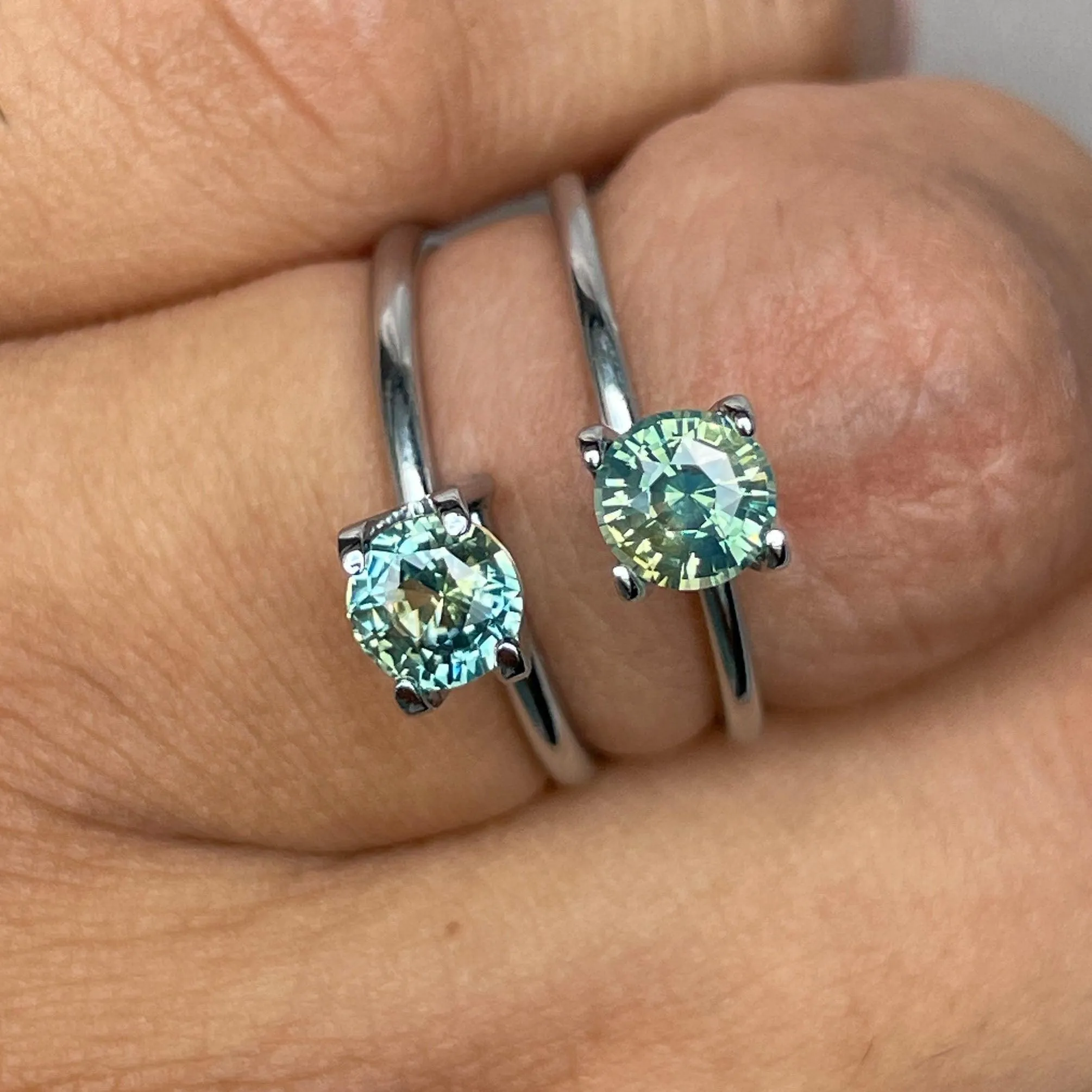 Green sapphire pair, pineapple green sapphire 1.83 crt. Loose Sapphire pair| Earth mined sapphire