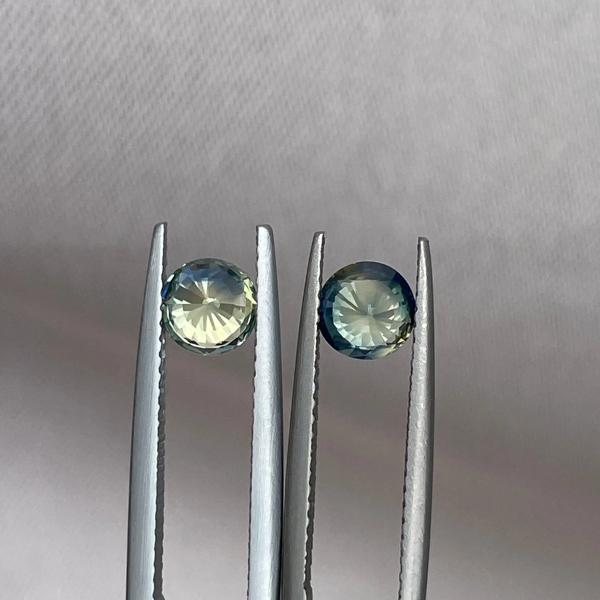 Green sapphire pair, pineapple green sapphire 1.83 crt. Loose Sapphire pair| Earth mined sapphire