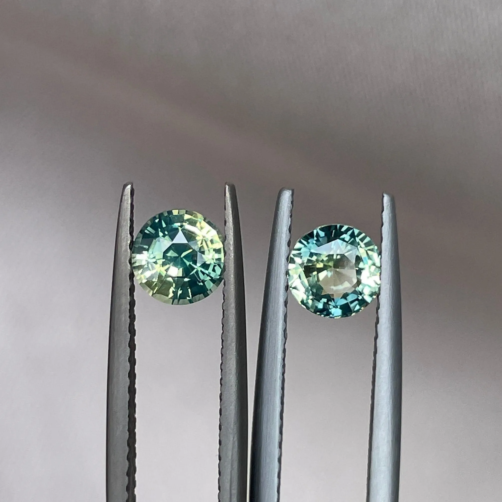Green sapphire pair, pineapple green sapphire 1.83 crt. Loose Sapphire pair| Earth mined sapphire