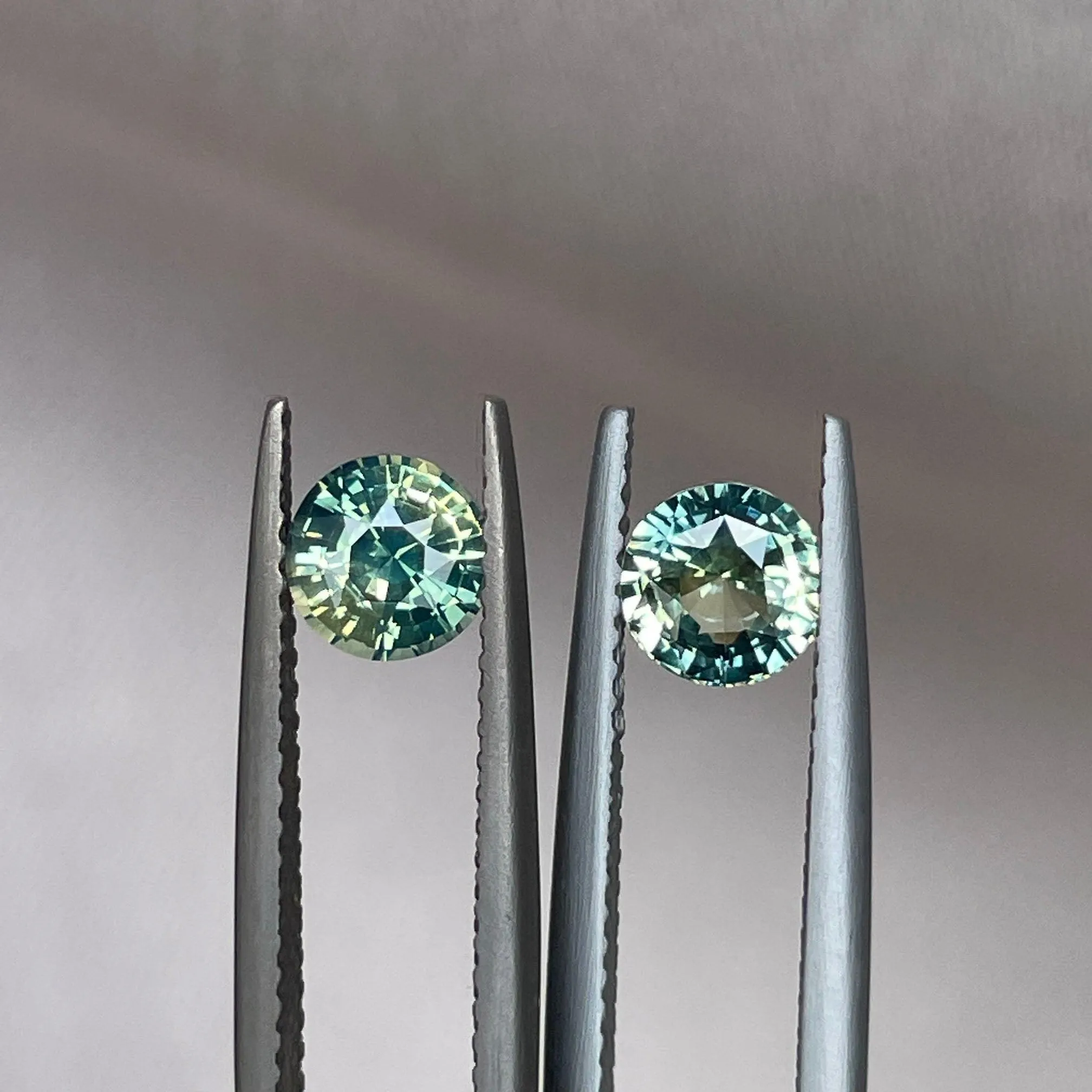 Green sapphire pair, pineapple green sapphire 1.83 crt. Loose Sapphire pair| Earth mined sapphire