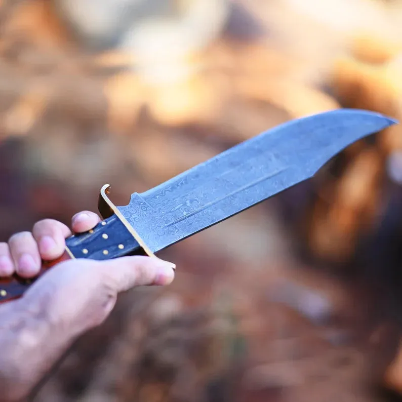 Handmade Damascus Steel Bowie Knife